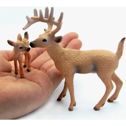 Simulation Animal Model Figure Plastic Decoration Educational Toy Deer Figurine Kids Gift Miniature Forest Animal Zoo Statue