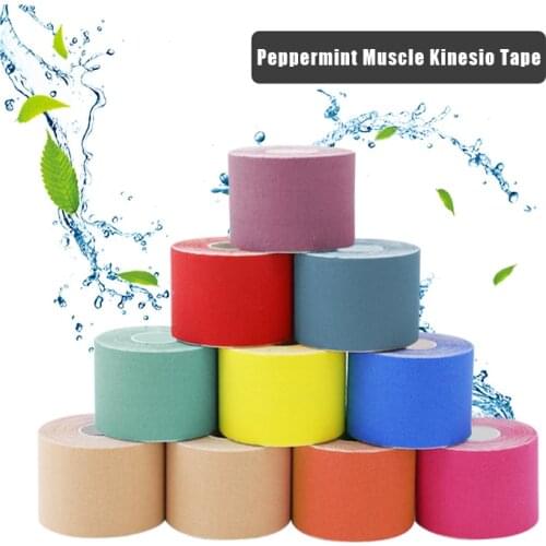 Kinesiology Tape Knee Protector Fitness Teips Kinesio Skate Elbow Pads Joints Peppermint Muscle Relief Sticke Sport Goods Bike