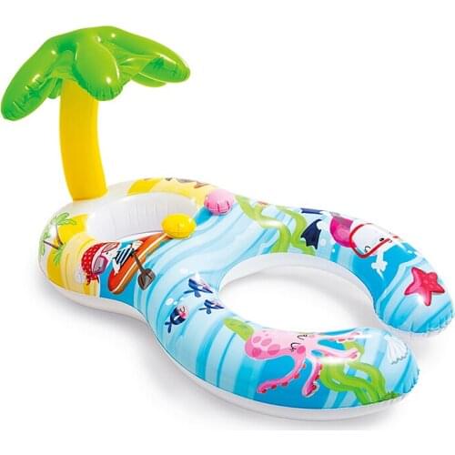 Summer Inflatable Pool Toys Swimming Ring Mother Child Circle Double Swimming Rings Shade Juegos Inflables Water Sports BE50AA