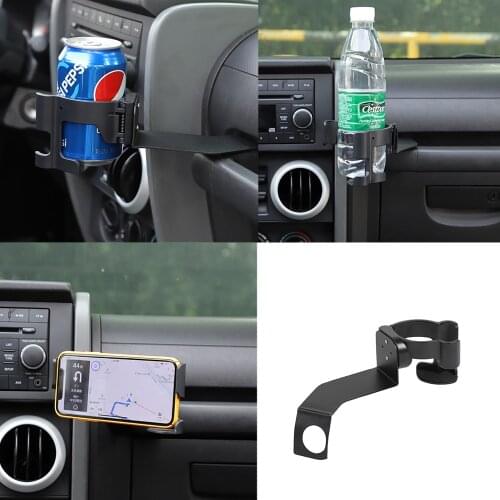 Multifunction Phone Bracket Water Cup Holder For Jeep Wrangler JK JKU 2007 2008 2009 2010 Car Interior Accessories Styling Black