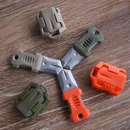 Multi functional Stainless steel mini knife EDC tool webbing buckle Molle camp survival gear Outdoor portable
