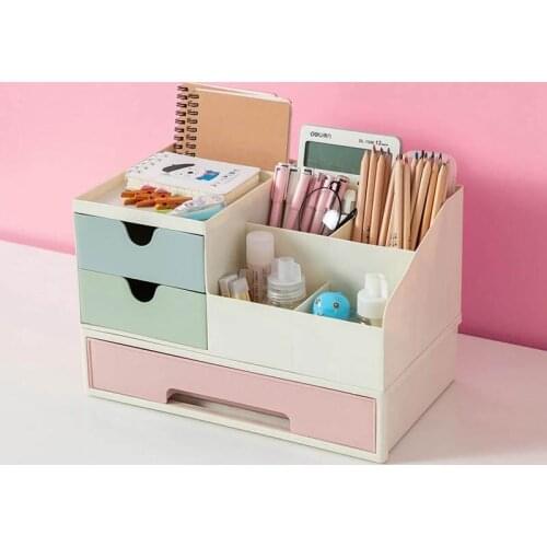 Desktop Makeup Drawers Storage Box Jewelry Stationery Organizer for Cosmetics Plastic Make Up Container Organizer Storage Boxes