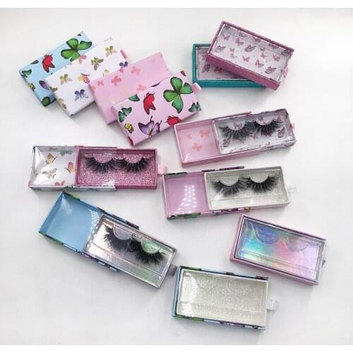 2021 New Arrivals Lash Boxes Packaging Butterfly Eyelash Case For 25mm 27mm 30mm and More Natural Mink Eyelashes
