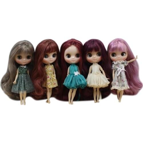 Middie blyth nude doll 20cm JOINT body shine face with makeup gray eyes DIY toys gift gestures Free shipping