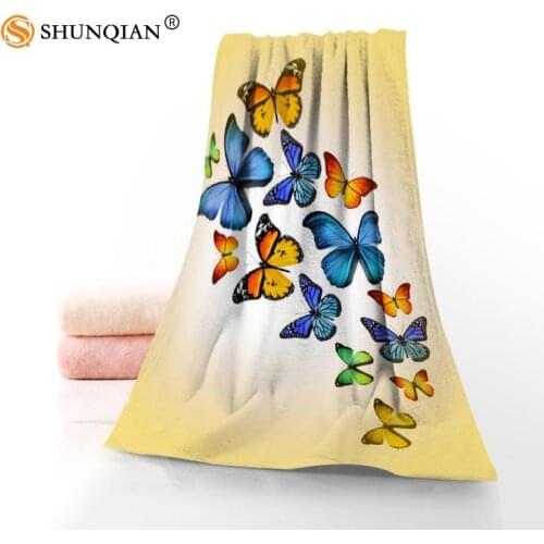 Custom Butterfly Towel Microfiber Bath Towel Baech Towels Sport Drying Travel Towels Custom 70x140cm 35x75cm
