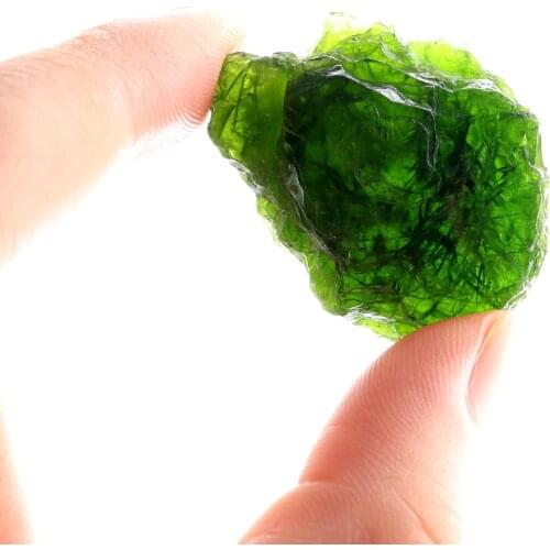 1PC Nugget Natural Raw Green Diopside Jewelry Semiprecious Stones Cutting Ring Necklace Making Minerals Specimen Decoration