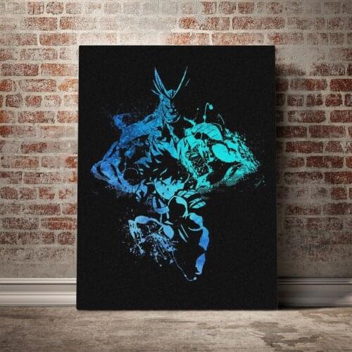 All might and deku Bnha fan art poster Canvas Wall Art Decoration prints for living Kid Children room Home bedroom decor