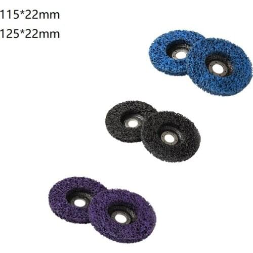 2pcs 125/115mm 46 Grit Cleans Wheel Grinding Disc Wheel for Angle Grinder Abrasive Tools Purple Black Blue