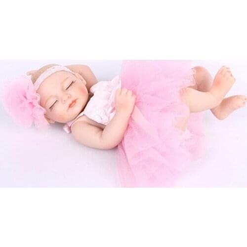 26CM lovely Mini Girls Silicone Reborn Baby Dolls reborn babies toddler dolls for children bonecas brinquedos