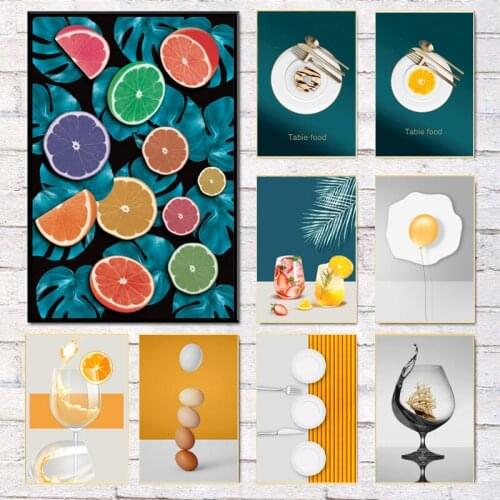 Scandinavian Abstract Canvas Painting Kitchen Knife Decorative Picture Wall Art Poster and Print for Kitchen Home Decor Cuadros