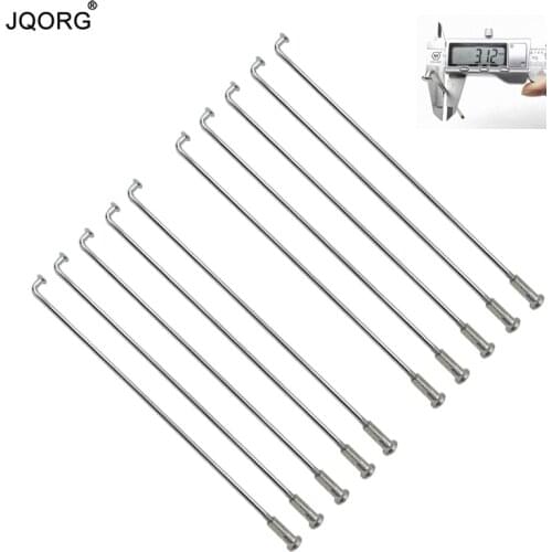 52 Pieces A Lot 10 Guage Diameter 3.12 mm J-bend Electric Bike Spokes 45 # Steel Material Cylinder Body Electric Bicycle Spokes