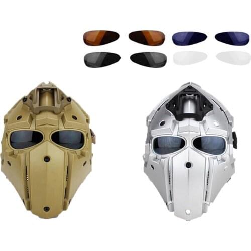 Tactical Outdoor Riding Helmet Mask CS Field Equipment Integrated Baotou Helmet Optional Transparent Protective Helmets