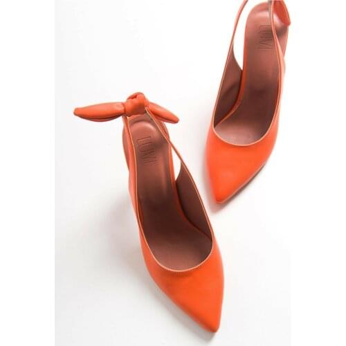 Luxury Heel Slip On Square Heel Shoes for Women Leather Summer Slippers Prom Platform High Stripper Fashion Shoes Turkish Made