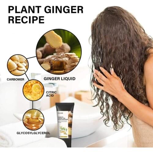 50ml Ginger Hair Repair Conditioner Hair Growth Natural Plant Extracts Moisturize Restore Soft And Smooth Hair Care Protection