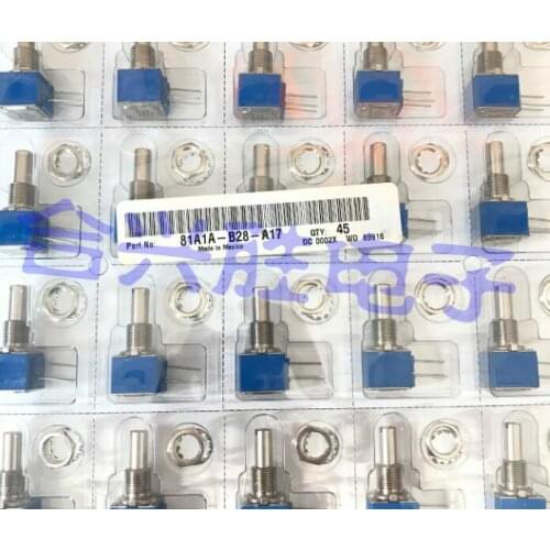 [VK]Metal ceramic rotary potentiometer 81A1AB28A17 precision adjustable 3 feet 25K round shaft+thread 20MM 81A1A-B28-A17 switch