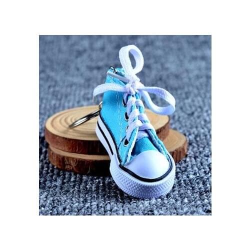 100pcs/lot unisex sport shoe keychain mini cute casual shoe keychain
