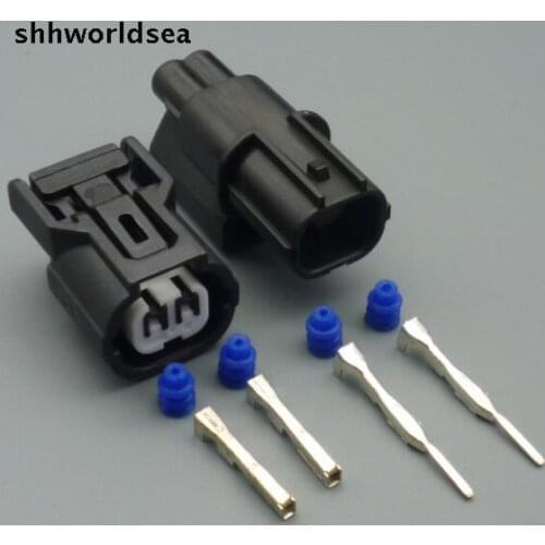 Shhworldsea 2 Pin 1.0mm Auto sensor plug car intake pressure sensor plug Headlight turn signal waterproof plug for Honda Accord