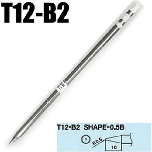 2pcs T12-B2 Solder Iron Tips High Quality T12-B2 Lead-Free Soldering Iron Tip For HAKKO FX-951/FX-952 Soldering Station