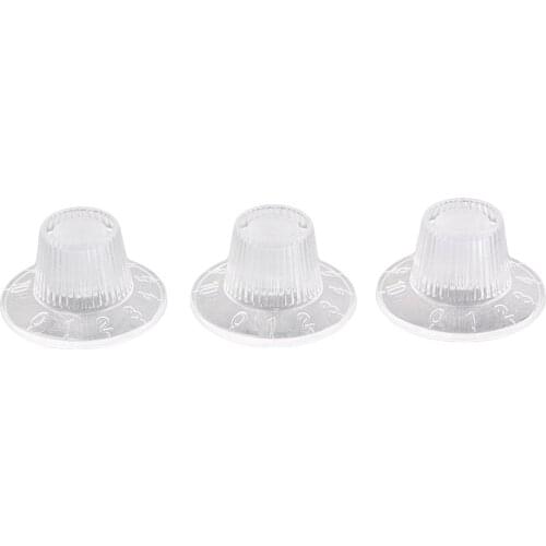 3 Pack Clear Guitar Amp Amplifier Knobs Tone Volume Control for Guitar Parts Accessories