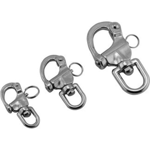 316 Stainless Steel Swivel Shackle Quick Release Boat Anchor Chain Eye Shackle Swivel Snap Hook for Marine Architectural