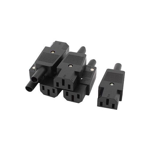 6PCS IEC C13 Female Inline Rewirable Power Plug Socket AC 250V 10A