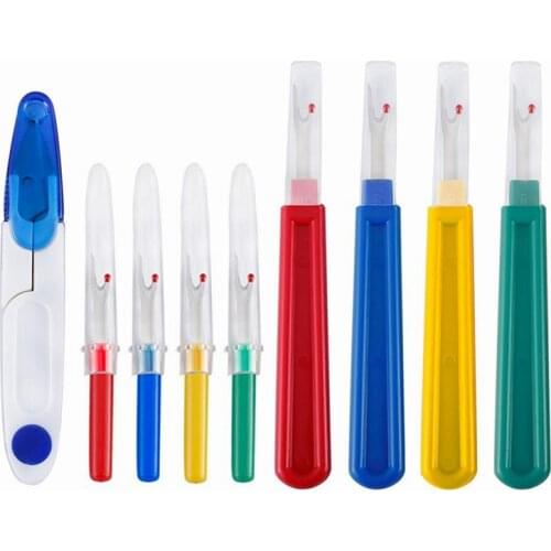 9pcs Seam Ripper Stitch Unpicker With Plastic Handle Thread Cutter DIY Sewing Remover Combination Cross Embroidery Tools Set