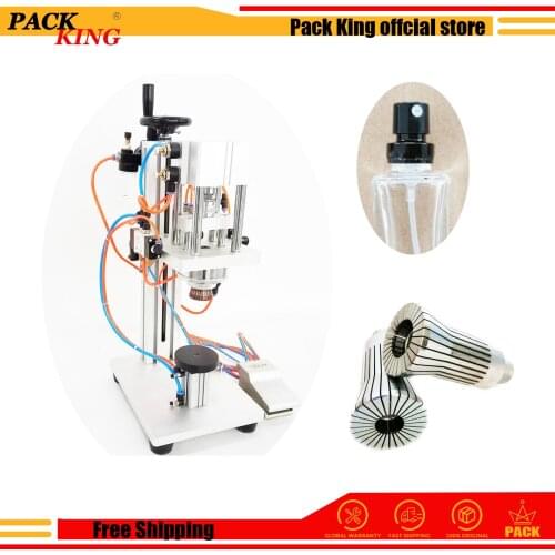 Free Shipping Perfume Tying Machine Capper Sealing Machine Metal Cap Press Machine Perfume Capping Machine Perfume Capper Sealer