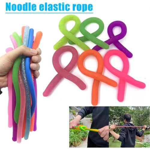 Colorful Sensory Fidget Stretch Toys Stretchy Strings Fidget Toy for Relaxing 12pcs 6 Colors for Adults and Kids SEC88