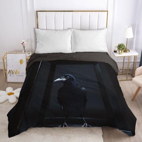 Cartoon Hallowmas Childrens Duvet cover Quilt/Blanket/Comfortable Case Bedding for kids baby boy girls for Home Black crow