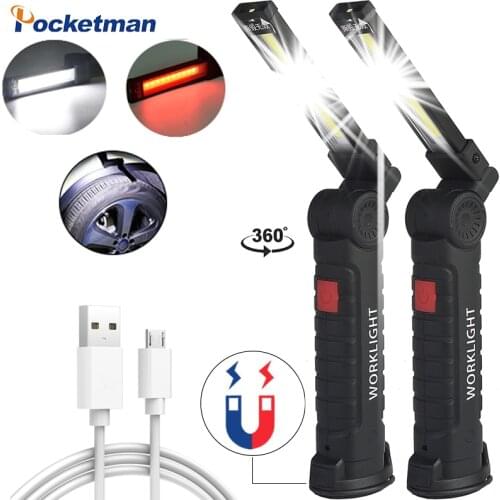 300W Work Light USB Rechargeable 5 modes COB LED flashlight Magnetic Ultra Bright torch lamp waterproof for Camping Car Repair