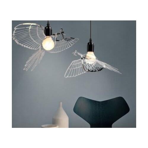 Bird light wrought iron chandelier study bar restaurant small chandelier American creative bird chandelier