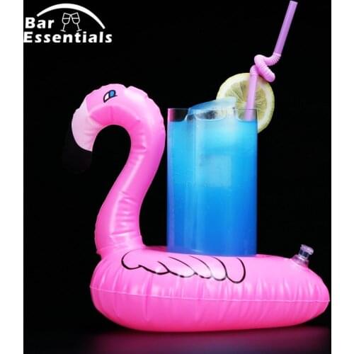 Mini Flamingo Unicorn Floating Inflatable Coasters Floating Pool Drink Cup Holder Cell Phone Stand Party Decoration Table Cup