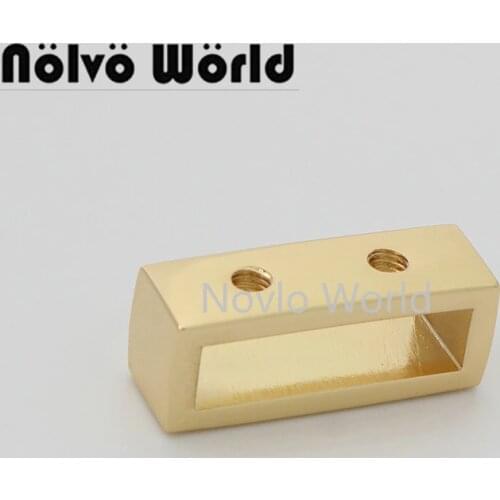 Nolvo World 5-20-100pcs 3 colors 3/4'' rectangle metal thick clip with screws purse and bags decoration accessories