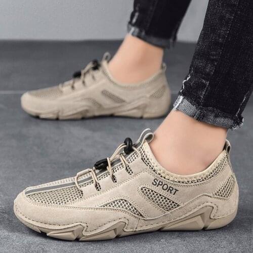 Men Casual Shoes Fashion Designer Men Sneakers British Style Loafers Men Moccasins Breathable Leather Boat Shoes Plus Size 38-46