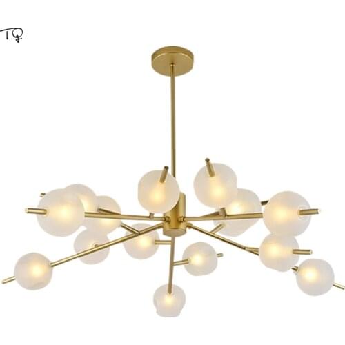 Nordic Molecule Magic Beans Individual Glass Ball Chandeliers Lighting Warm Living Room Dining Room Bedroom Restaurant Luminaire