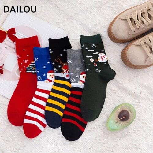 Cartoon Christmas Socks Men Women Kawaii Cute Hip-Hop Socks Happy Funny Novel Halloween Cotton Socks Original Christmas Gifts