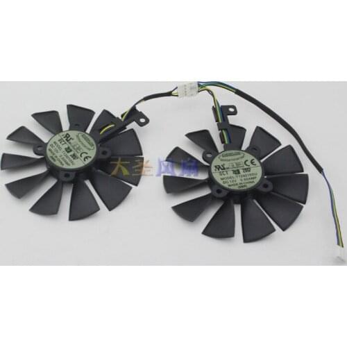Original for GTX1060/1070 RX480 Graphics card cooling fan T129215SU 12V 0.5A PLD09210S12HH 0.4A Pitch 2.8cm Diameter 8.7cm