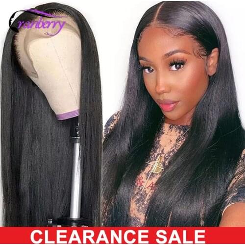 Cranberry Hair T-Middle Part Malaysian Straight Hair Lace Front Wig Remy Bone Straight Human Hair Wigs For Women Pre Plucked