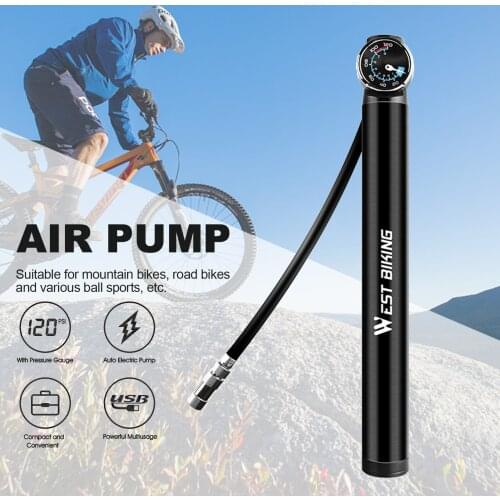 Portable Multifunction Inflator High Quality Durable Lightweight Foldable USB Rechargeable Bike Air Pump Riding Accessories