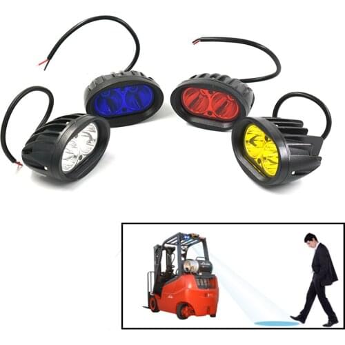 Drop Shipping 4Pcs 4inch Ellipse Led Work Light 20W Forklift Safety Oval Light LED Warning Light for Forklift Truck 10V~60V DC