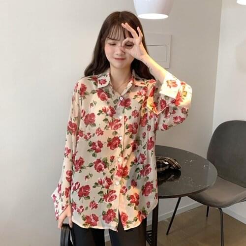Retro Loose Design Sense Long Sleeve Chiffon Shirt 2020