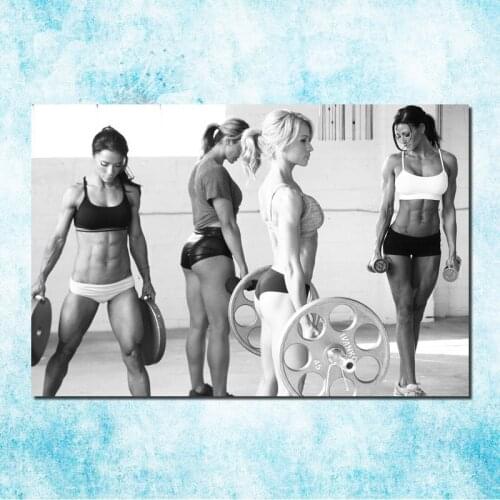 Sexy Girls Bodybuilding Motivational Art Silk Canvas Poster Print 13x20 24x36 Inch Wall Picture For Living Room Decor-4