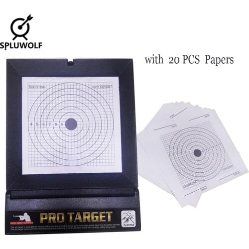 Airsoft Hunting Accessory Shooting Target Box with 20 PCS Target Papers Aim For Training Slingshot Outdoor Sport War Game