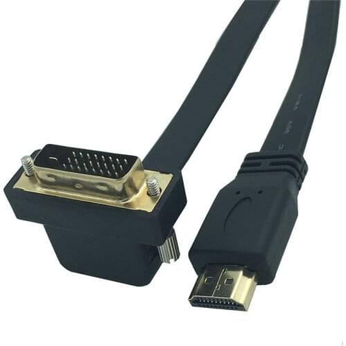 Ultra-short HDMI-compatible to DVI Cable Dual Link DVI-D 24+1 to HDTV Converter Adapter for LCD Xbox PS3 Computer Projector