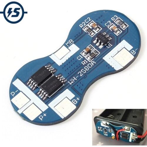 BMS 2S Li-ion 18650 Lithium Battery Charger Protection Board 7.4V 4A 2 Series Overcurrent Overcharge Overdischarge Protection