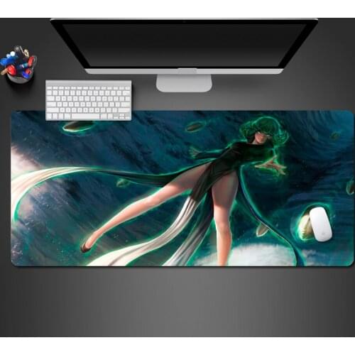Green Cartoon Girl Popular Mouse Pad Senior Natural Rubber Washable Mouse Pad Professional Computer Game Players Competition Mat