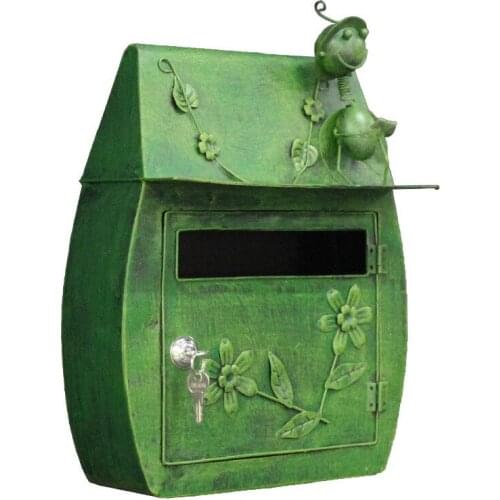 Iron Garden Mailbox Metal Wall Hanging Letter Box Retro Handmade Creative Mailbox Outdoor Home Gardening Crafts mailing boxes