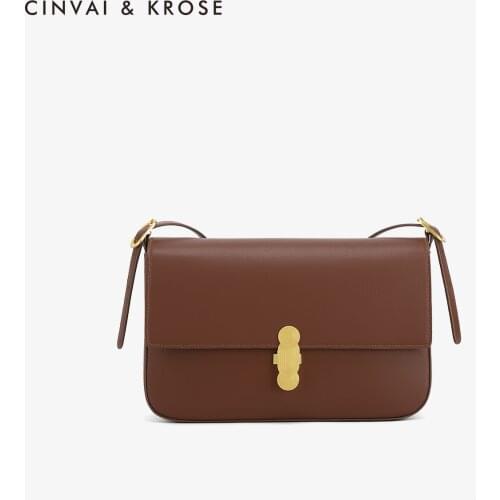 New Women Messenger Bags for Women Waterproof Genuine Leather Handbag Female Shoulder Bag Ladies Crossbody Bags Brown