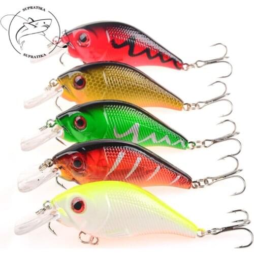 11G/7.5CM Artificial Crank Anti-Corrosion Bionic Plastic Fishing Bait 3D Eyes Diving Depth 2 Meters Fishing Lure Hard Bait