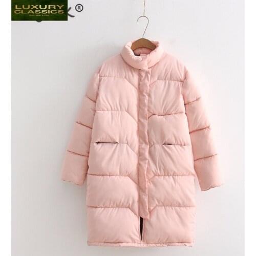 2021 Winter Jacket Parka Women Thick Warm Plus Down Cotton Jackets Korean Long Coat Ladies Clothes Parkas Mujer LWL695